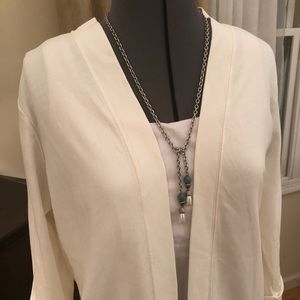 Croft & Barrow Ivory Knit Cardigan NWT L